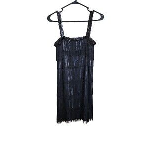 Women's Little Black Flapper Roaring 20's Dress NYE
